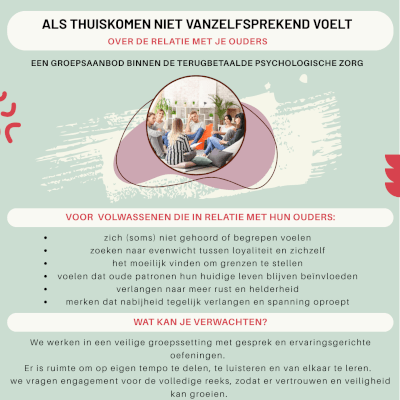 groepsaanbod: als thuiskomen niet vanzelfsprekend is - over de relatie met je ouders